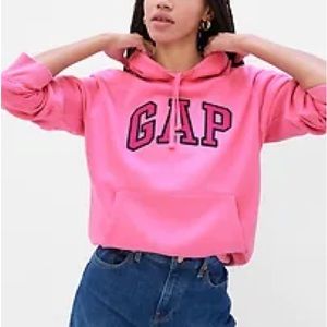 NWT GAP LOGO HOODIE pink orchid LARGE